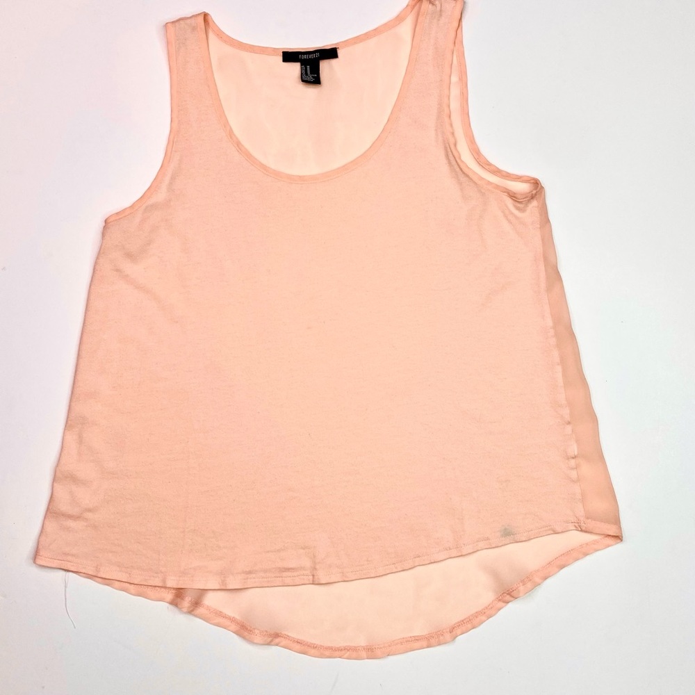 Forever 21 Peach Hi—Low Tank with Sheer Back M - Picture 8 of 11